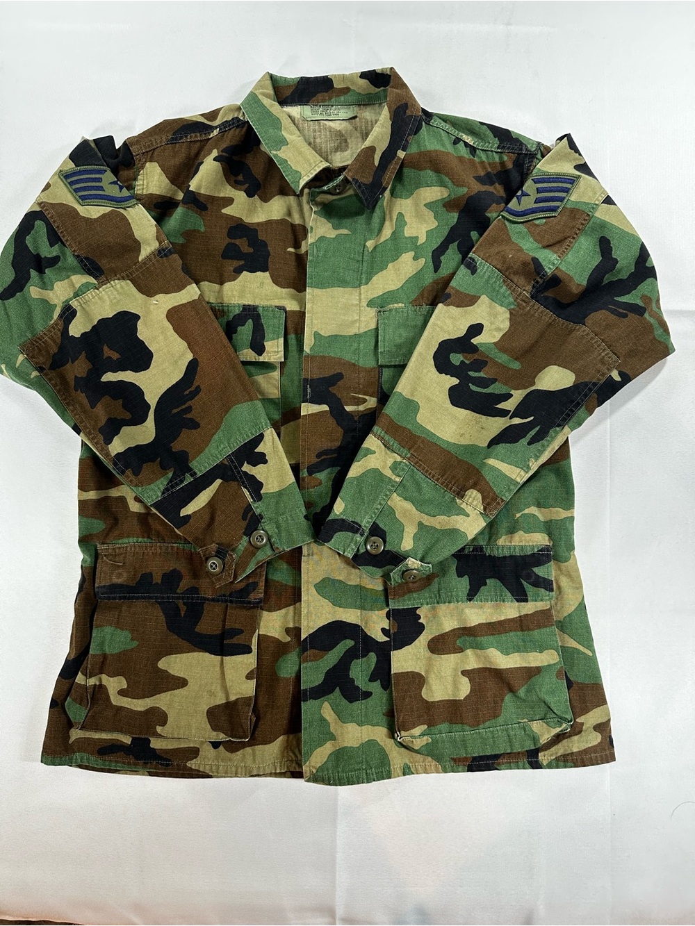 Vintage U.S. Military Woodland Camo Field Jacket Medium